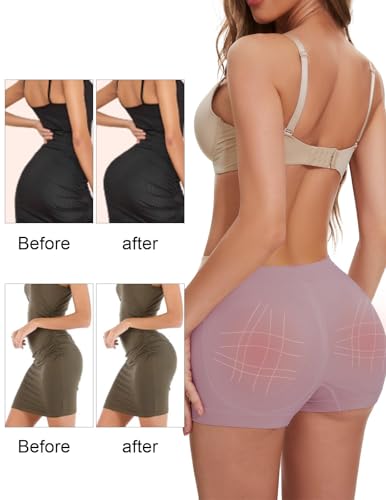 Image of Zimi Collection Tummy Control High Waist Butt Lifter Panties Padded Underwear for Women Hip Enahncer Body Shaper Boyshort
