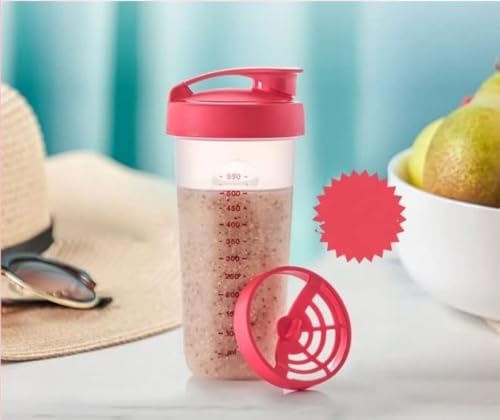 Tupperware Quick Shake Gen 2 Rouge et Blanc Capacité 680 ml