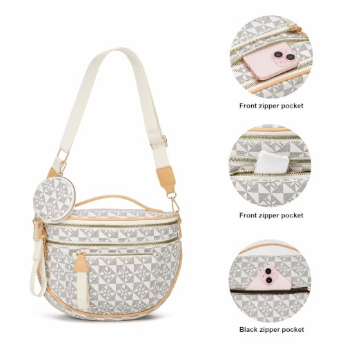 Image of Makes Checkered Crossbody Bag Bum Bag for Women with Pouch