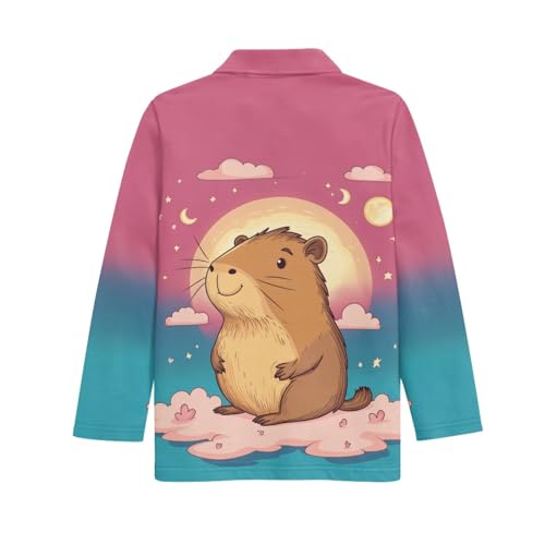 HUIACONG Kids Long Sleeve Golf Shirts for Boys Girls Sweatshirts for Children2