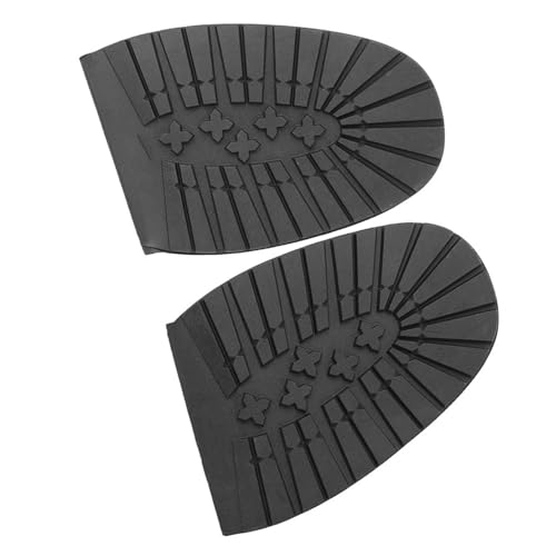 Generic Suelas de Tacón, Suelas de Tacón Antideslizantes, Botas Duraderas Resistentes Al Desgaste, Zapatos de Goma Suave y Flexible de Color Negro para Placas de Punta de Zapato de claqué (Antepié