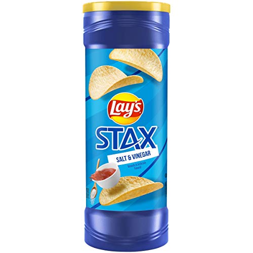 Lay's Stax Salt & Vinegar Flavored Potato Crisps Canister, 5.5 Ounce