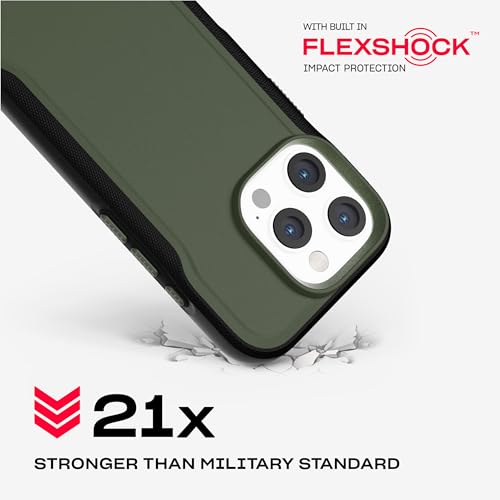 Image of Tech21 EvoPro for iPhone 16 Pro Compatible with MagSafe - Impact Protection Case 21x Military Standard Tested - in Khaki /Black