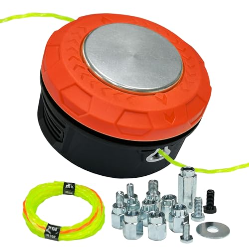 Universal Weed Eater Head,Easy Feed Trimmer Bump Head with Wear-resistant rotating iron plate, Weed...