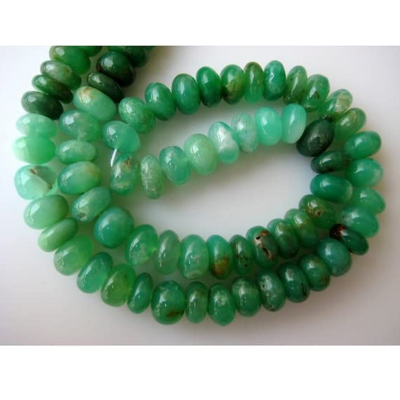 Perles chrysoprase rondelle pour création de colliers et bracelets en pierres