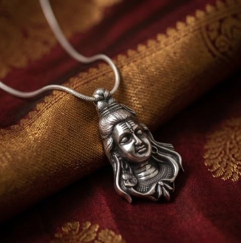 Image of Mahadev Shiva Pendant for Men with Chain