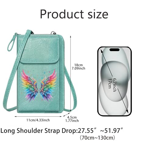 Image of KUKOO Small Crossbody Bags for Women PU Leather Cell Phone Purse Wallet with Credit Card Slots