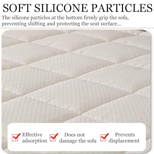 Housse de canapé extensible E 90x210 cm en fourrure douce texture solide - 6