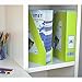 Acrimet Magazine File Holder, Durable Rack, Space-Saving Organizer (Plastic) (Green Citrus Color) (2 Pack)
