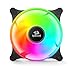 Redragon - GC-F013 - Computer Case 120mm PC Cooling Fan - 4pin PWM Silent Computer with S-FDB Bearing Included - up to 1550RPM Cooling Fan -RGB LED (3 Packs)