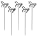 ROOS Creative Cocktail Decoration Fruit Stick Cocktail or Martini Pick Pack of 5 (Silver Horse)
