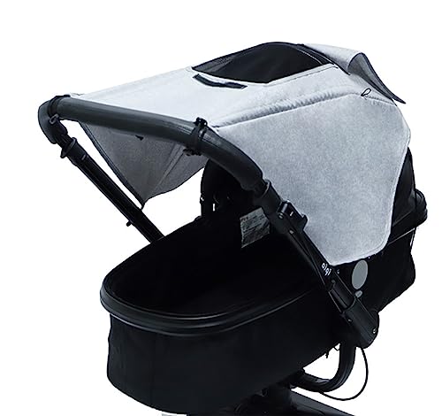 Cysocool - Cysocool Universal Baby Pram Sun Shade Carrycot Buggy Sun Shade Canopy Anti-UV Pram Parasol Sun Cover Blocks 99% of UV Pushchair Awning Blackout Blind Helps Baby Nap | Safety Top Window