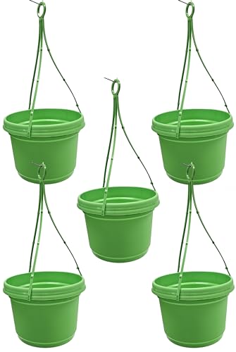 MHAP Lime Green Pack of 5 pots with Hangers