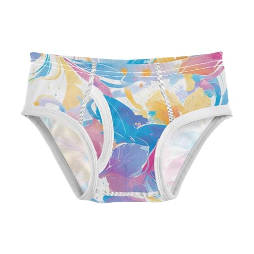 KLL Little Boys Breathable Comfort Training Underwear Children Panties, Floral Fashion Print Design for Spring, 4T