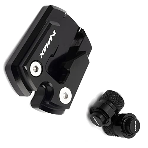 Motorrad Ständer Verlängerung Seitenständer Vergrößern Für Yamaha NMAX155 N-MAX NMAX 125 155 2015 2016 2017 2018 2019 Reifen Ventilkappen