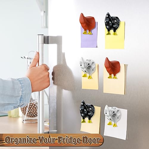 12 imanes decorativos de pollo divertidos para refrigerador miniatura 4