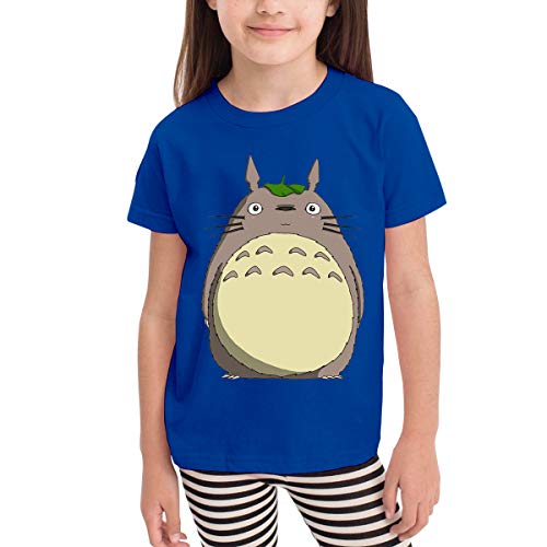 NYF Youth Boys Girls Totoro T-Shirts Fashion Funny Short Sleeve Kids T-Shirts Tee Blue 5/6t