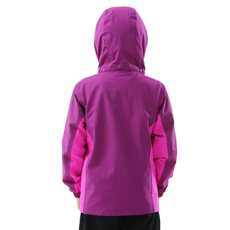 Girls Boys Rain Jackets, Lightweight Waterproof Kids Rain Coats with Hood Windbreakers for Kids3