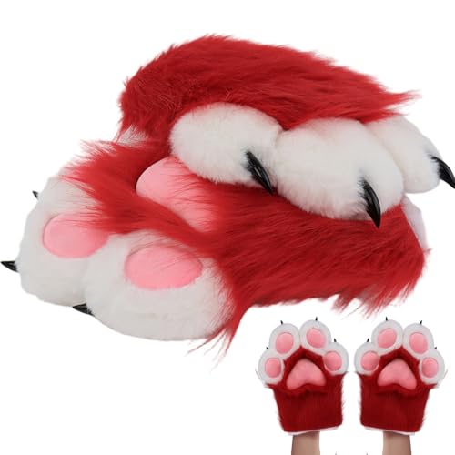Gants de Patte Chat Fursuit Paws pour Costume Thématique et Accessoire de Fête Amusant