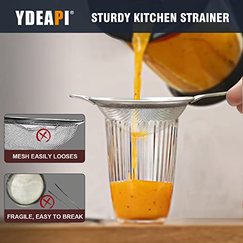 Ydeapi Fine Mesh Small Strainer 3 Inch, Metal Mini Sieve With Sturdy Handle thumb #3