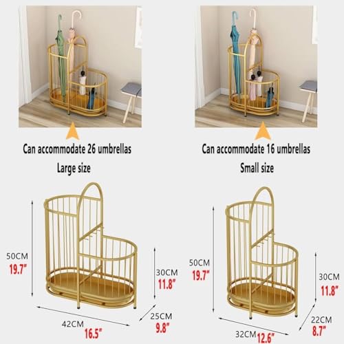 Soporte para paraguas de hierro forjado con bandeja de goteo 2