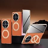 Hülle für Find N6 Handyhülle + Rotating Stand + Hinge + Wireless Charge + Privacy Film,Leder Bumper Hülle für Oppo Find N6(7)