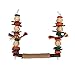 Wnvivi Bird Swing Toy,Colorful Beak Grinding Parrot Chewing Perch Toy,Parrot Swing Stand Toys for Lovebird Cockatiel Budgie