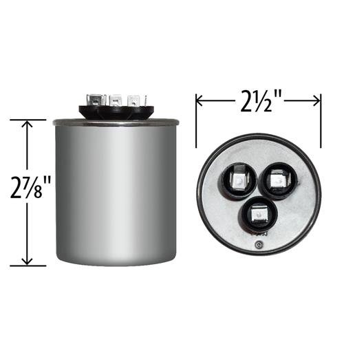 GE Replacement OEM Capacitor - 27L18/CPT-0667-35/4 x 440 Round