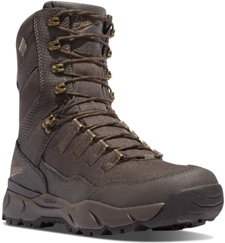 Image of Danner Vital 8 inch Waterproof Hunting Boots for Men - Abrasion-Resistant Leather & Textile Upper, Shock-Absorbing Footbed & Non Slip Traction Outsole