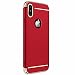 iPhone X case Luxury Electroplating Premium 3 In 1 Shockproof Protector cover For iPhone10 (red)