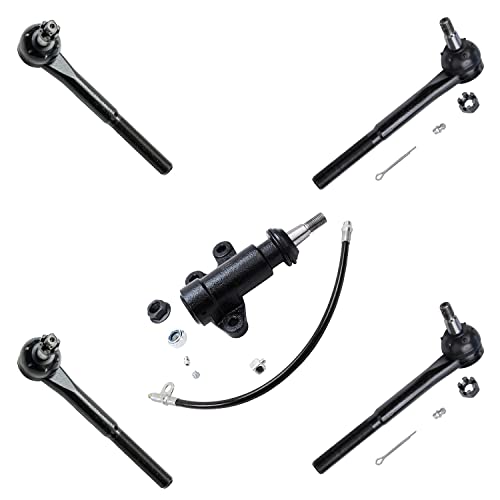 Image of Detroit Axle - Front End 15pc Suspension Kit for Chevy GMC C1500 C2500 Suburban C3500, Upper Control Arms Lower Ball Joints Sway Bars Tie Rods Adjusting Sleeves Pitman Idler Arms Bracket Replacement