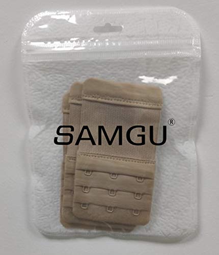 SAMGU Women's Bra Extenders 3 Hook Elastic Stretchy Bra Extension Strap