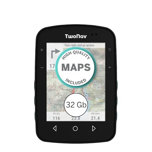 TwoNav Terra, GPS con Pantalla Amplia 3.7 Pulgadas para montaña, Senderismo, MTB y Bicicleta con mapas incluidos. Color Turquesa