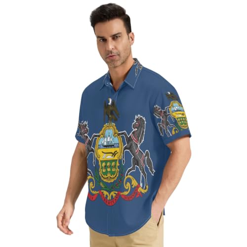 Chemise respirante homme contre la chaleur motif Pennsylvanie S