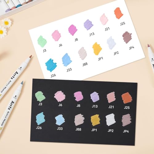 Image of Arrtx 12 Colors Metallic Acrylic Paint Markers for Rock Painting, Extra Fine Tip for Rock Painting, Ceramic, Glass, Canvas, Cup, Wood, Easter Egg, Waterproof Paint,