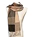 Wander Agio Women's Fashion Scarves Long Shawl Winter Thick Warm Knit Large Scarf Plaid Rough Black Camel 25