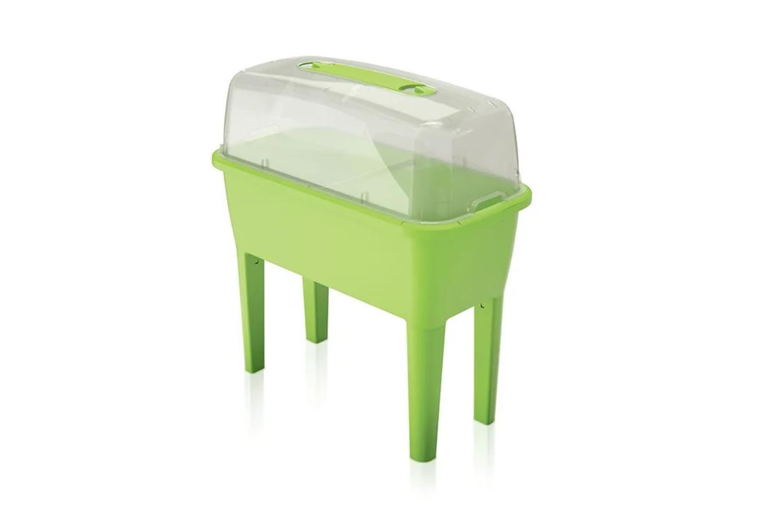 Stolmet Elevated Greenhouse Planter 52L with Ventilated Lid – Raised Garden Bed for Herbs & Vegetables, Anthracite, Grey, Lime (Lime)