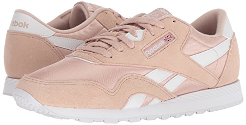Image of Reebok Men's Classic Nylon Sneaker, Sf-Bare Beige /White, Size 9.5