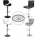 Bar Stool Leg Protectors Round Base, 2pcs Barstool Floor Protection Rubber Rings, No Scratches No Noise, Anti-Slip Chair Leg Floor Protector (Black, 17.72inch/45cm)