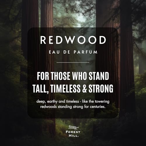 Image of Forest Hill Premium Eau De Parfum, Fresh & Soothing Fragrance Scent, Long Lasting Perfume Spray For Men (Red Wood 100ml)