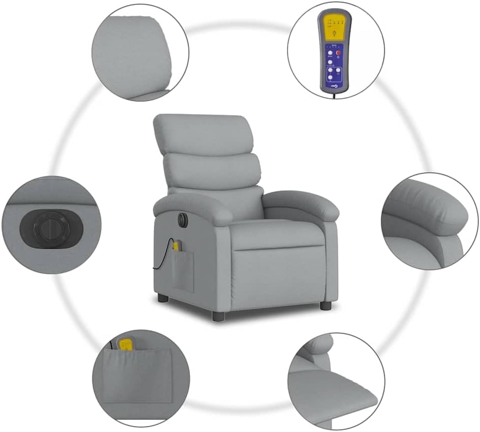 Massage remote control with buttons for intensity, position, and modes