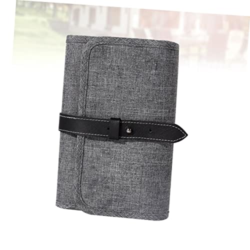 Bolsa de almacenamiento USB grande plegable gris UKCOCO para cables y cargadores pack de 2 7