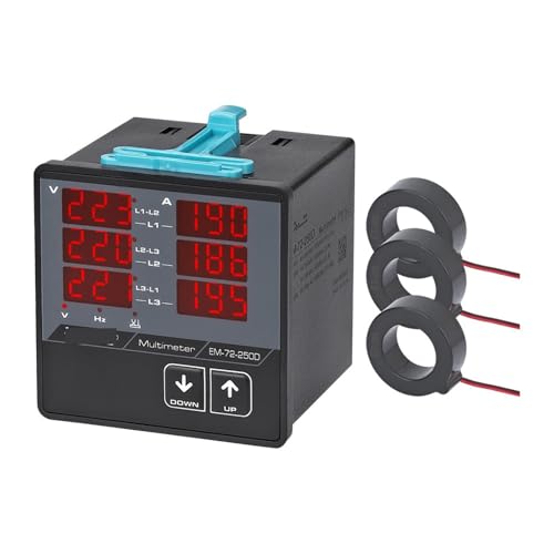 Multimètre triphasé EM-72-60D pour éviter les surcharges de tension 1-63A