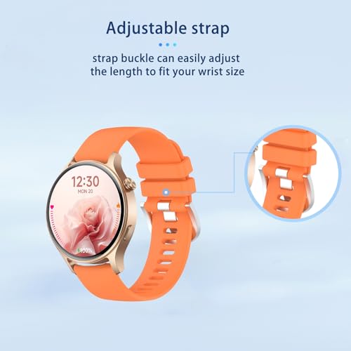 Correa para reloj Fitpolo DR06/AR-01 silicona suave naranja miniatura 6