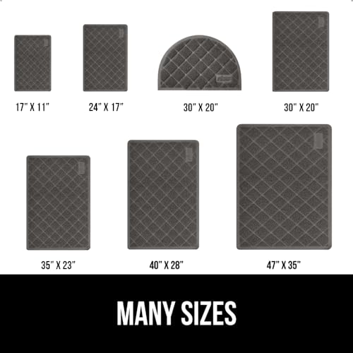 Image of Gorilla Grip Thick Cat Litter Trapping Mat, 40x28, Less Waste, Traps Mess from Box for Cleaner Floors, Stays in Place for Cats, Soft on Kitty Paws, Easy Clean, XL Size, Durable Backing, Charcoal