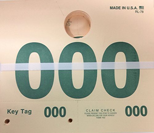 RL-78 Auto Service Dispatch Numbers Mirror Tags 3-Digit (Buff) 1000/box (V9)
