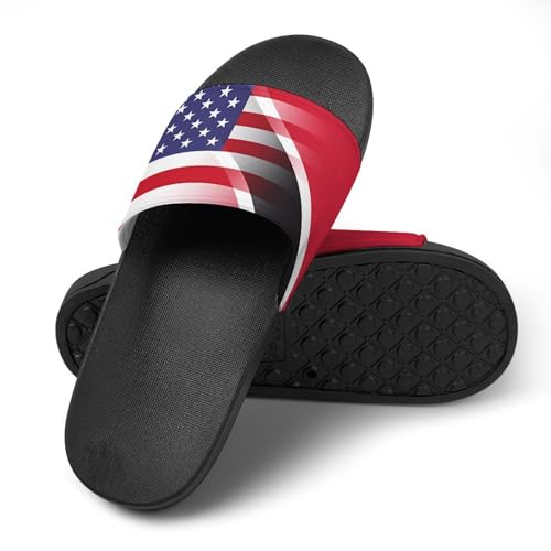 U.S. Trinidad and Tobago Flag Non Slip Slides Sandals for Women Men Quick Drying Shower Shoes for Bathroom Pool Beach4