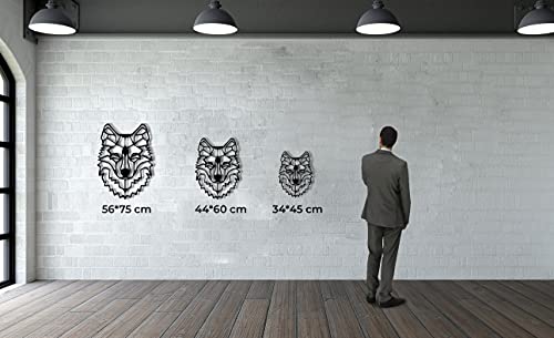 Decorazione da parete in metallo - Testa di lupo