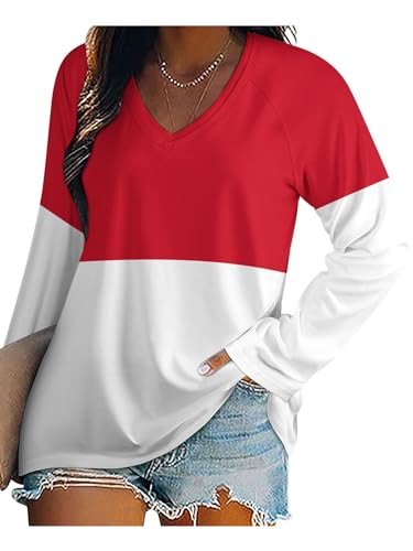 Blusas Bandera De Mónaco para Mujer De Gran Tamaño Estampado Campesino, Verano Otoño, Manga Larga,Vintage Sueltas Elegantes Blusas para Mujer Playa Ocio Hippie Ropa Retro