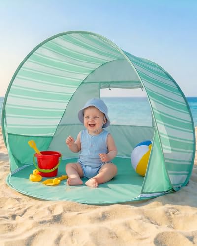 Apojungle Pop Up Baby Beach Tent, Portable Toddler Sun Shade for Beach